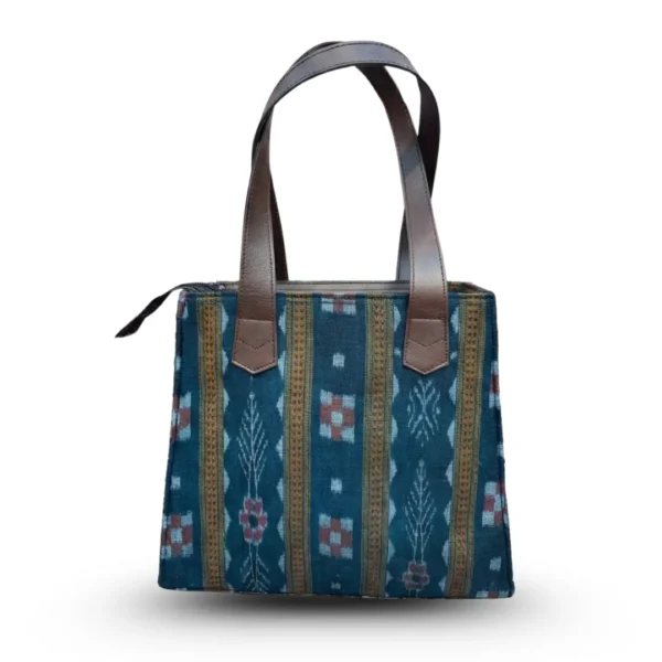Zodiio Teal Heritage Ikat Tote Bag