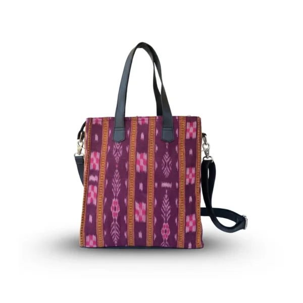 Zodiio Royal Maroon Ikat Vanity Tote