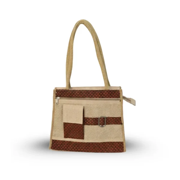 Rustic Beige Jute Vanity Bag