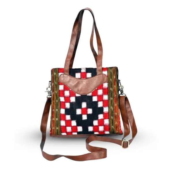 Zodiio Red Mosaic Ikat Vanity Bag